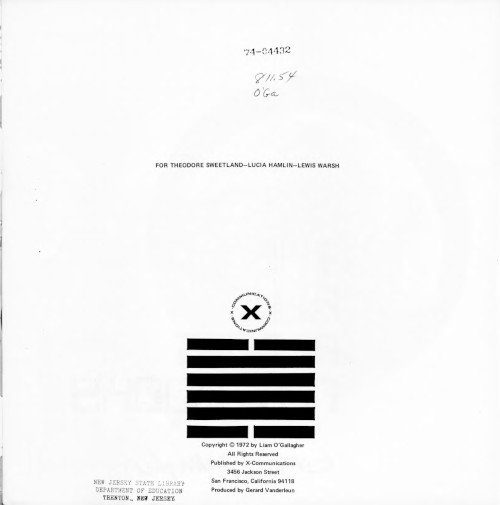 A scan of the copyright page for _The Blue Planet Notebooks_, prominently featuring the hexagram, ䷛. A scan of the copyright page for The Blue Planet Notebooks