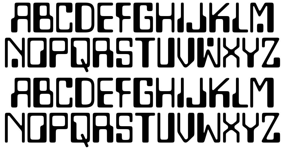 A sample of the typeface, Moore Computer. Some letters and numbers set in the Moore Computer typeface.